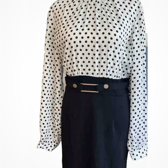 Venus white & black polka dot dress - Picture 4 of 10